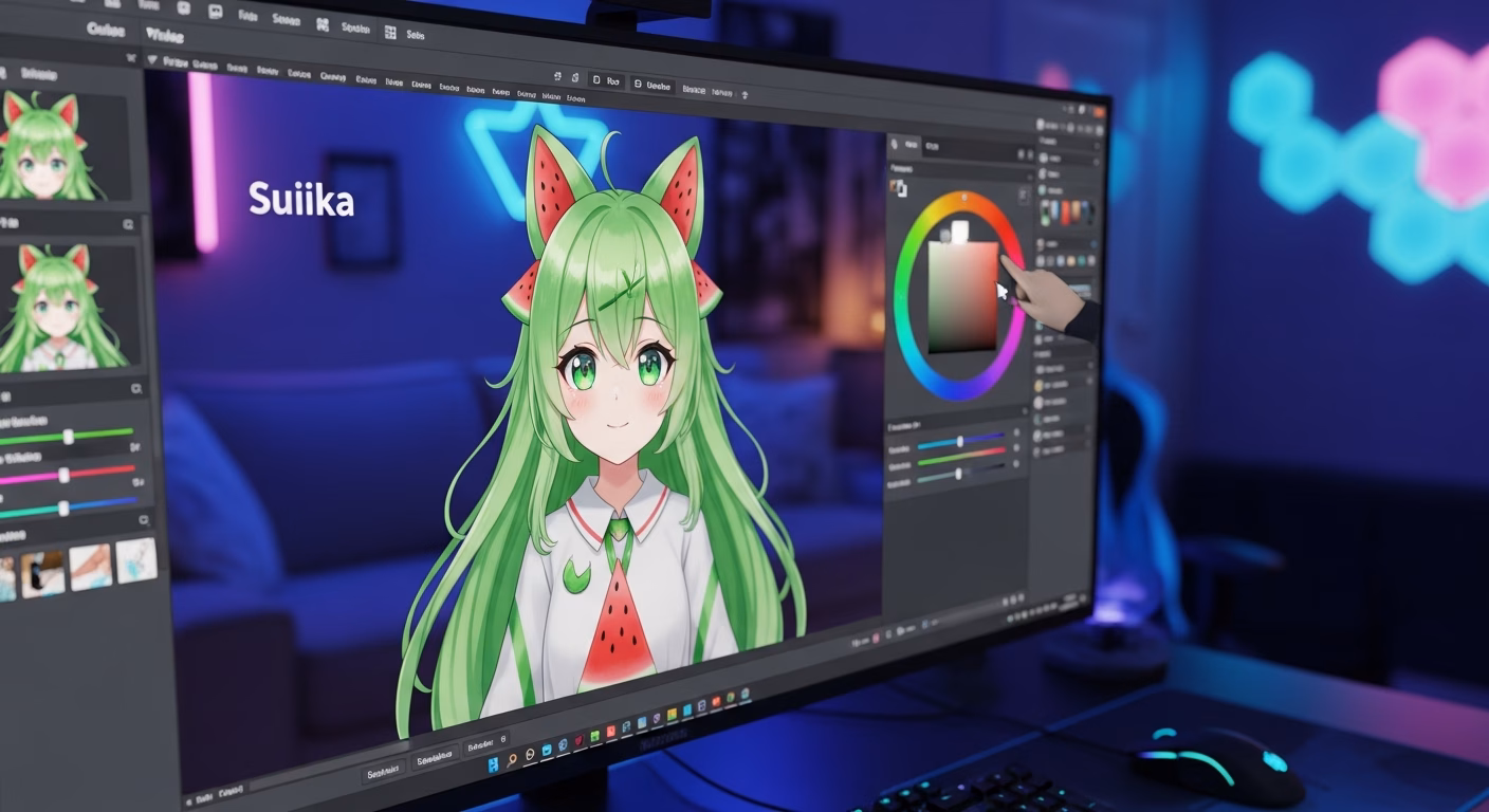 VTube Studio 초보 탈출! ‘Suiika’ 모델로 알아보는 나만의 VTuber 아바타 커스터마이징 비법 🎨