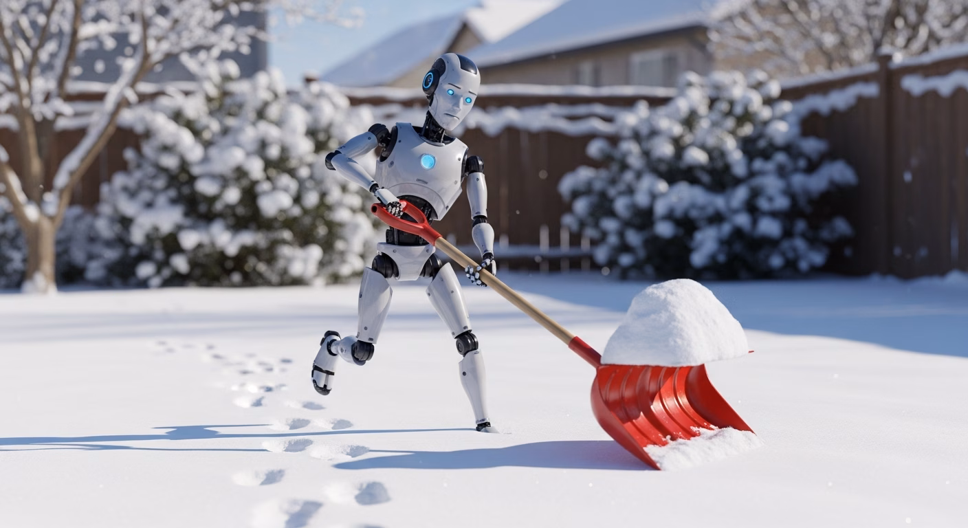 삽질하는 로봇의 대참사? 🤖 폭설 현장에서 포착된 역대급 코미디의 전말
