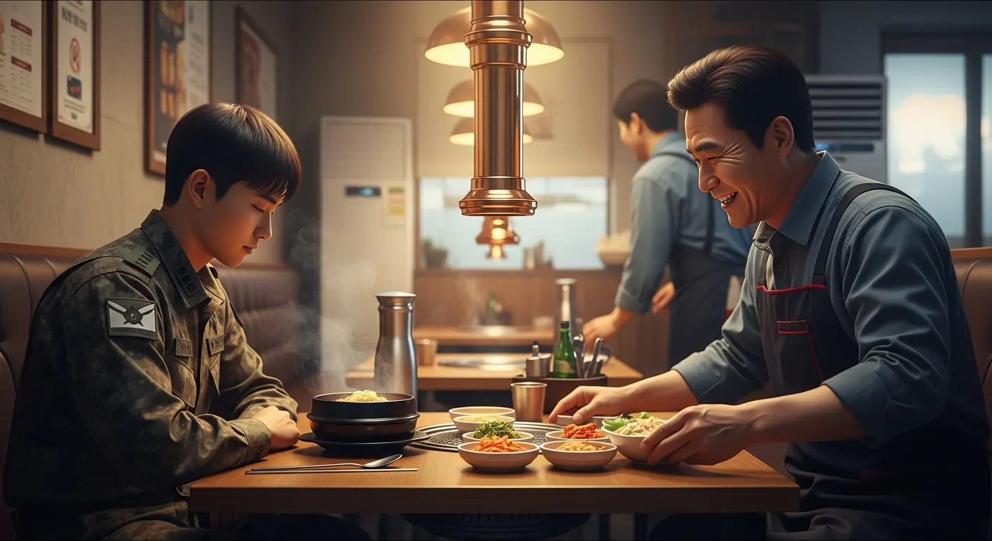 “사장님, 혹시 된장찌개만…” 인천 고깃집에서 혼밥하던 군장병의 한마디에 대한민국이 울었습니다 😭